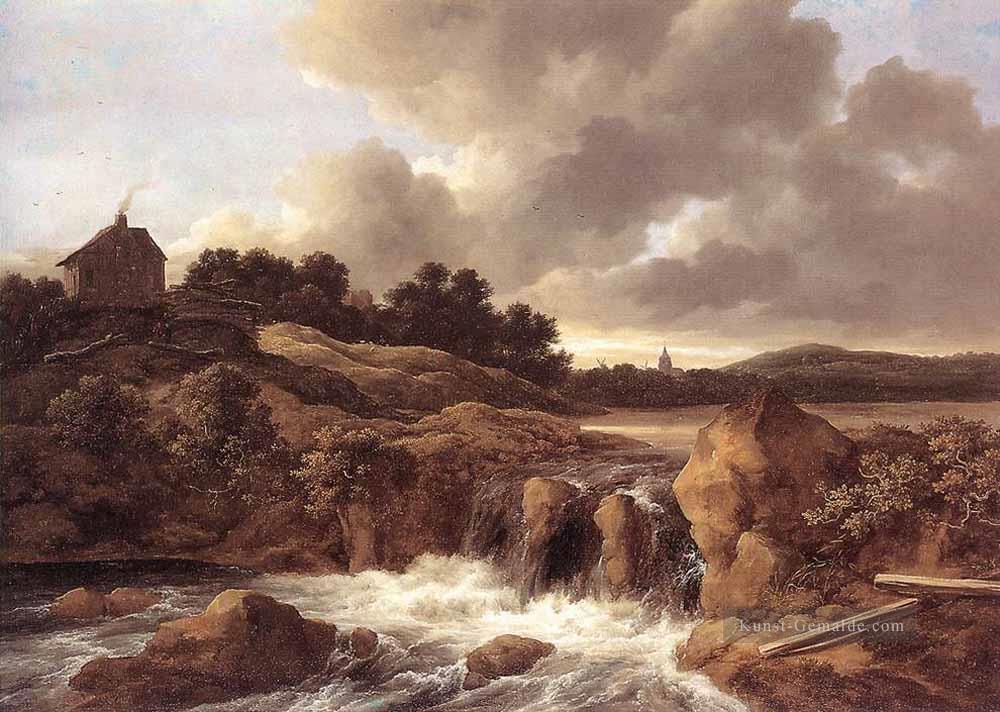 Landschaft mit Wasserfall Jacob van Ruisdael Isaakszoon Ölgemälde
